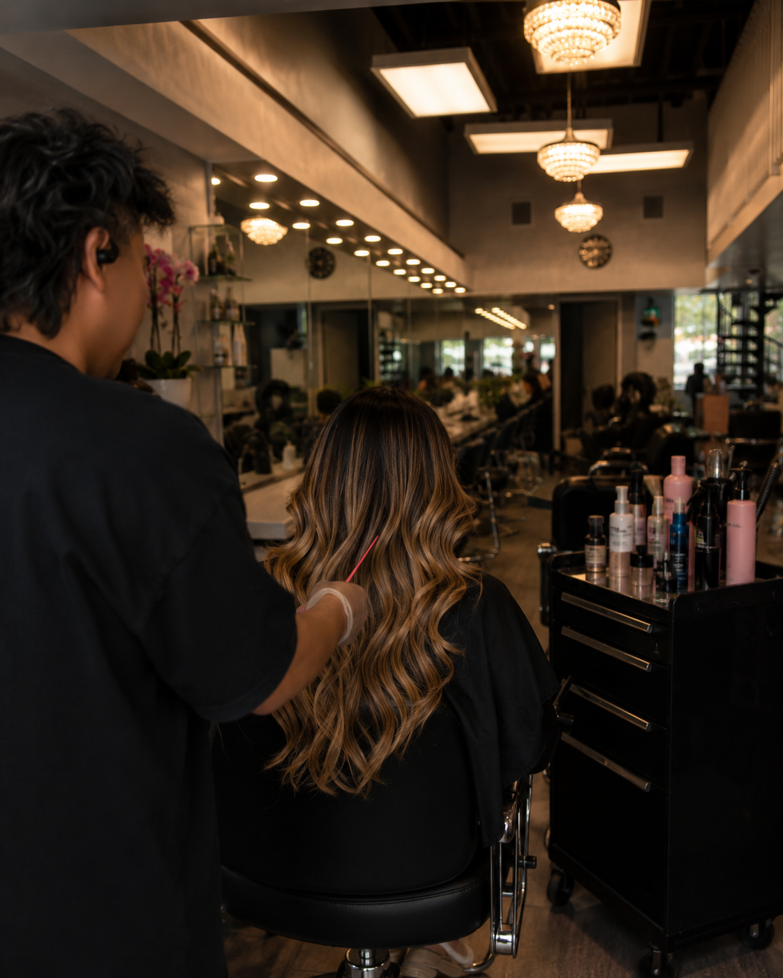 Balayage result in the studio